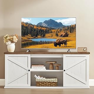 VASAGLE Farmhouse TV Stand for TVs up to 65 Inches, Entertainment Center...