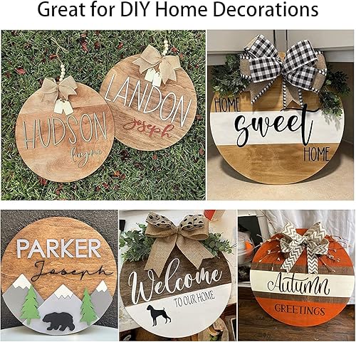 Miniatura 7 de 2 círculos redondos de madera de 24 pulgadas para manualidades, discos de madera redondos en blanco, discos de madera, grandes círculos de madera