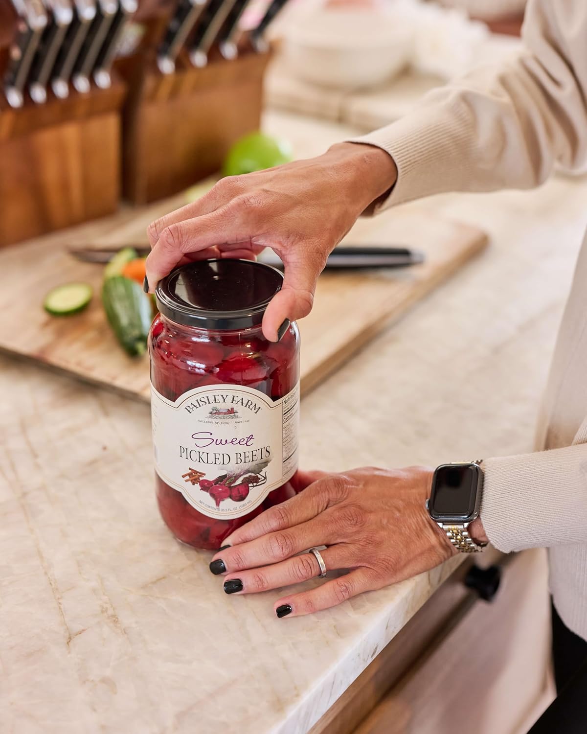 Paisley Farm Sweet Pickled Beets 2-Pack – Farm-Fresh Sliced Beets in Sweet Vinegar Brine – Ready-to-Serve Classic Side Dish or Salad Topper – 24 oz Jars