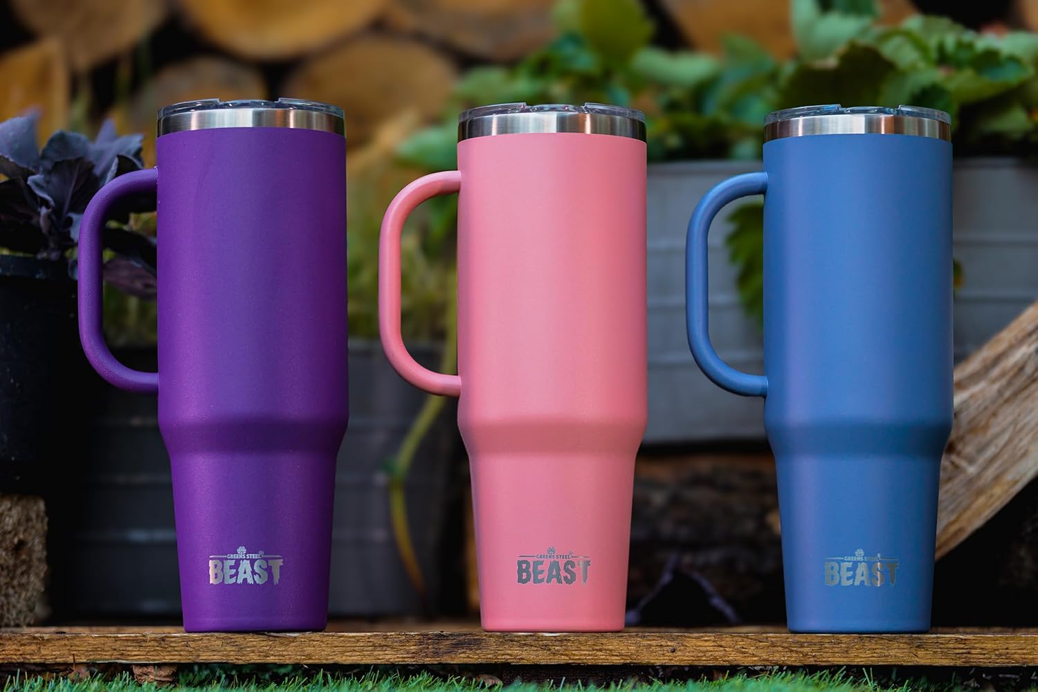 Beast 50 oz Tumbler with Handle Stainless Steel Vacuum Insulated Coffee Ice Cup Double Wall Travel Flask (Deep Purple) - Image 7