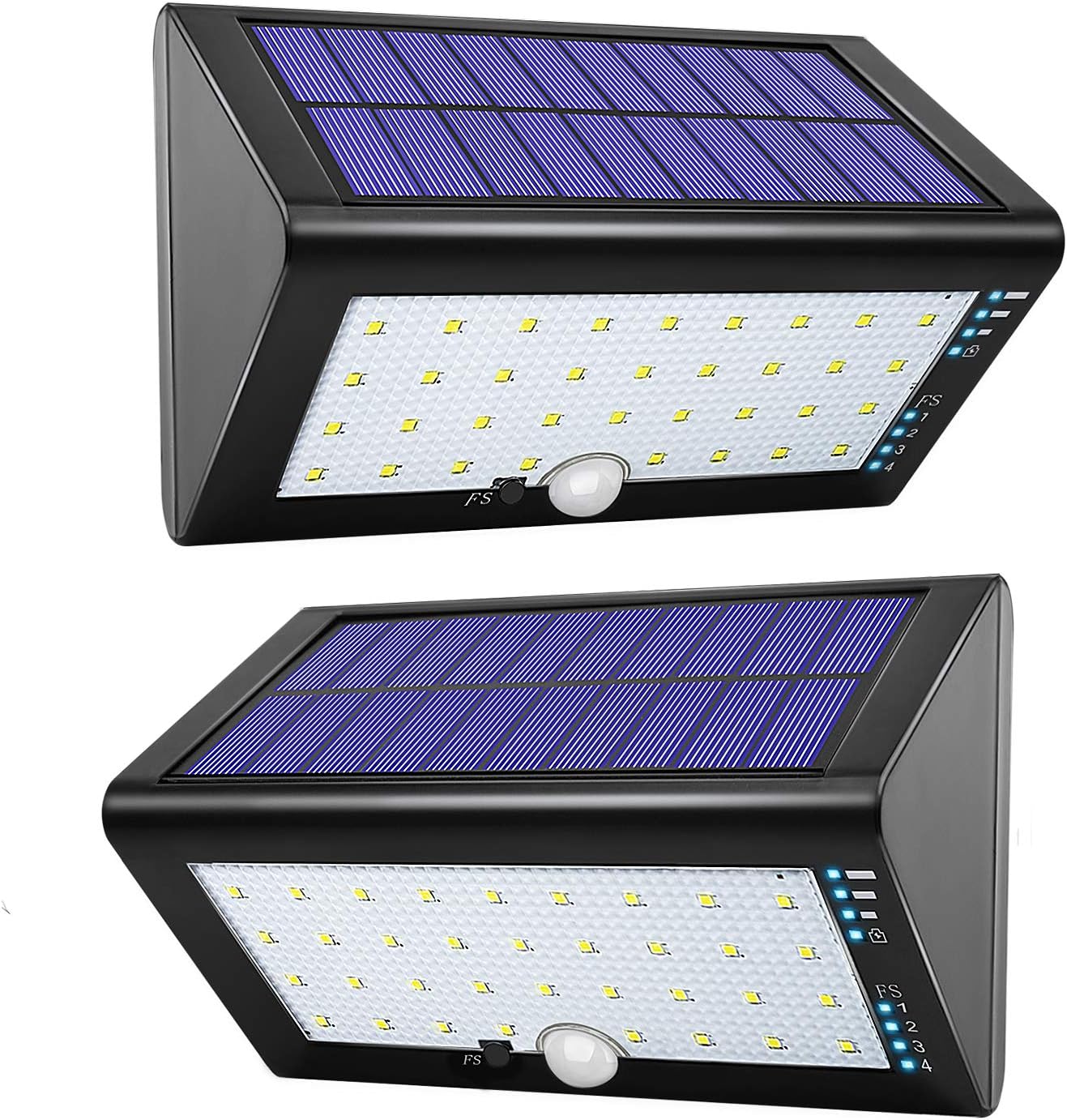 Solar Lights Outdoor with USB Charging,JACKYLED Solar Motion Sensor