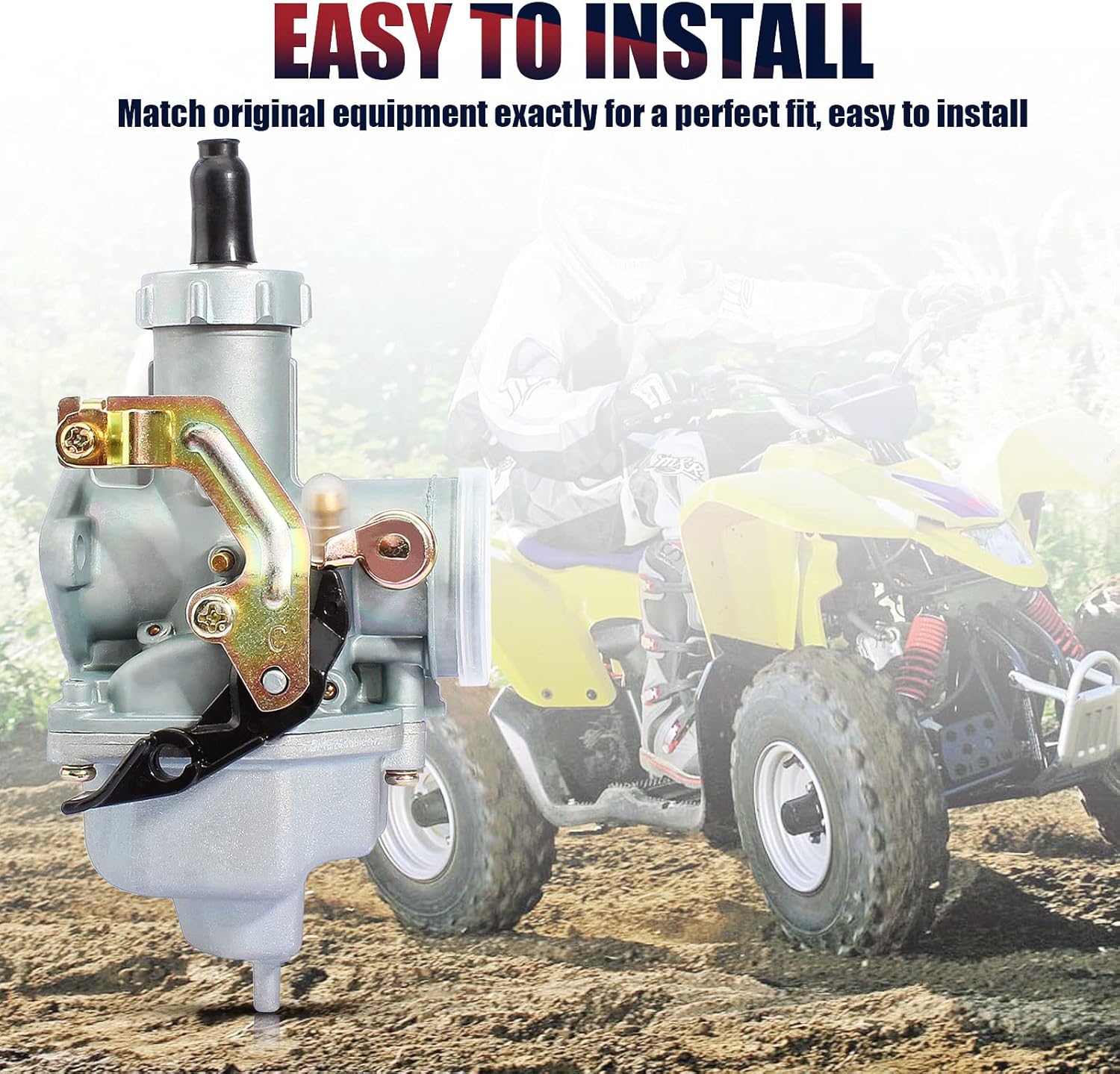 PZ27 Carburetor for 125cc 150cc 200cc 250cc 4-Stroke Engine CG ATV Go Kart Dirt Bike Quad Taotao Zongshen Lifan Sunl Buyang Coolsport Kazuma Chinese Cable Hand Choke Carb 27mm