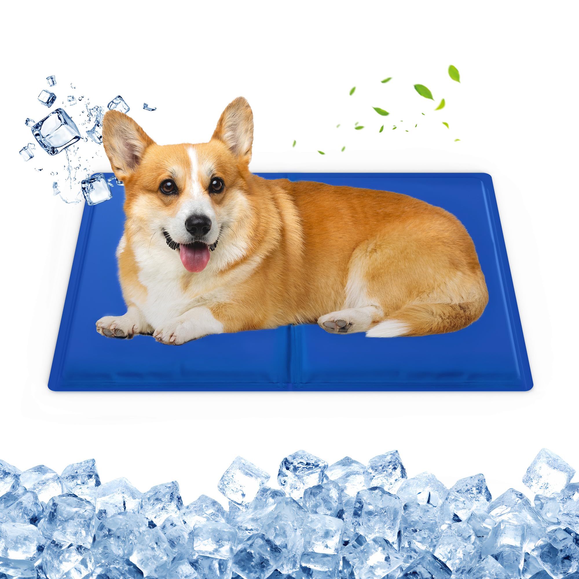 petnf Pet Cool Mat for Dogs and Cats, 50x40cm Non-Slip Self Cooling Mat, Scratch-Resistant Dog Cooling Mats for Home, Car or Garden, Non-Toxic & Waterproof Gel Pet Cool Pad for Dogs Cats in Hot Summer — image 1