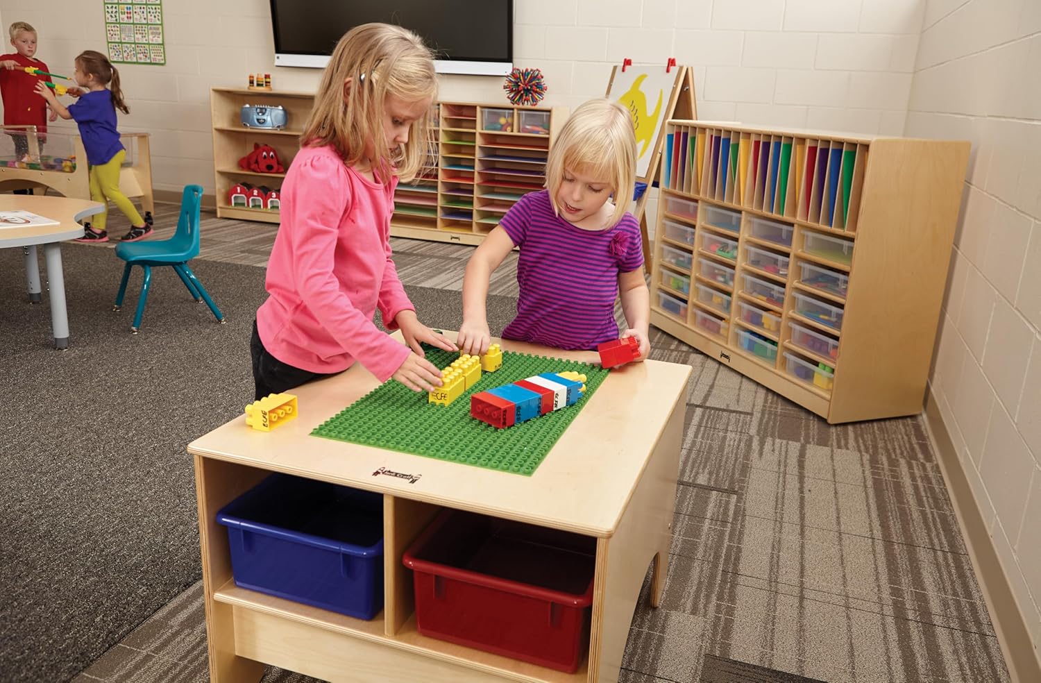 Jonti-Craft 78240JC Homework Station with Clear Bins