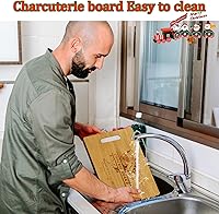 Vista 8 de Shark Coochie Charcuterie Board for Meat and Cheese, Shark Cutting Board, Funny Cutting Board Laser Engraved Bamboo Board Serving Board Serving Tray