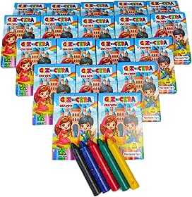 30 Caixa Mini Giz de Cera 5 Cores P/Kit Festa Lembrancinha Infantil