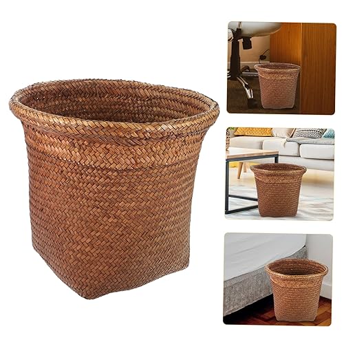 Miniatura 5 de SAFIGLE Cubo de basura pequeño para basura, cesta de basura tejida para el hogar, oficina, baño, cocina, debajo del escritorio, 262833CM