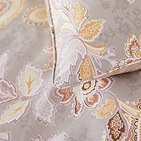 Vista 6 de FADFAY Elegante juego de funda de edredón de cachemira, ropa de cama clásica de cachemira dorada, transpirable, 100% algodón percal, ultra suave