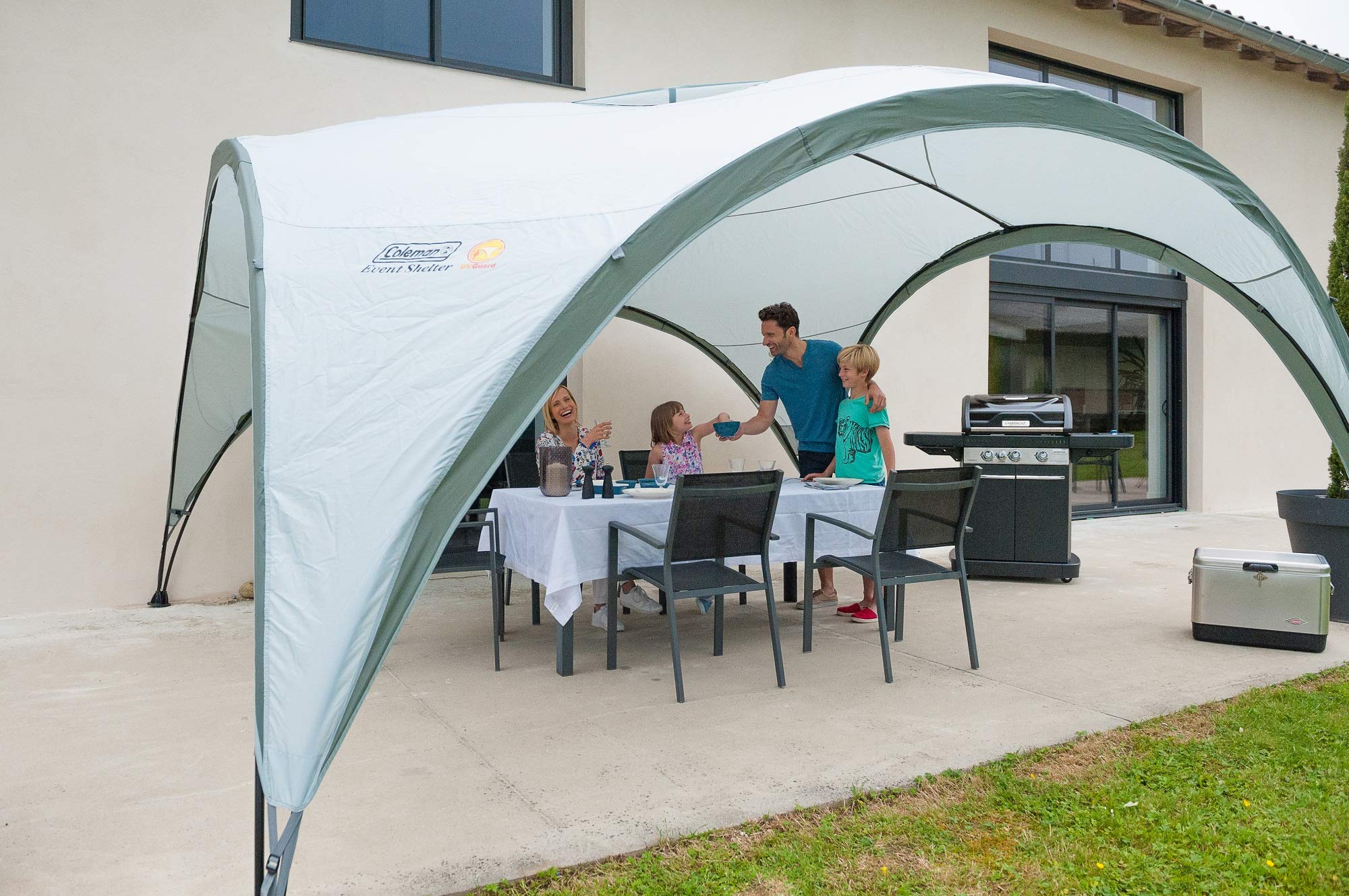 Coleman Carpa Event Shelter XL, Cenador para festivales, jardín y camping + panel lateral con ventanas y puerta