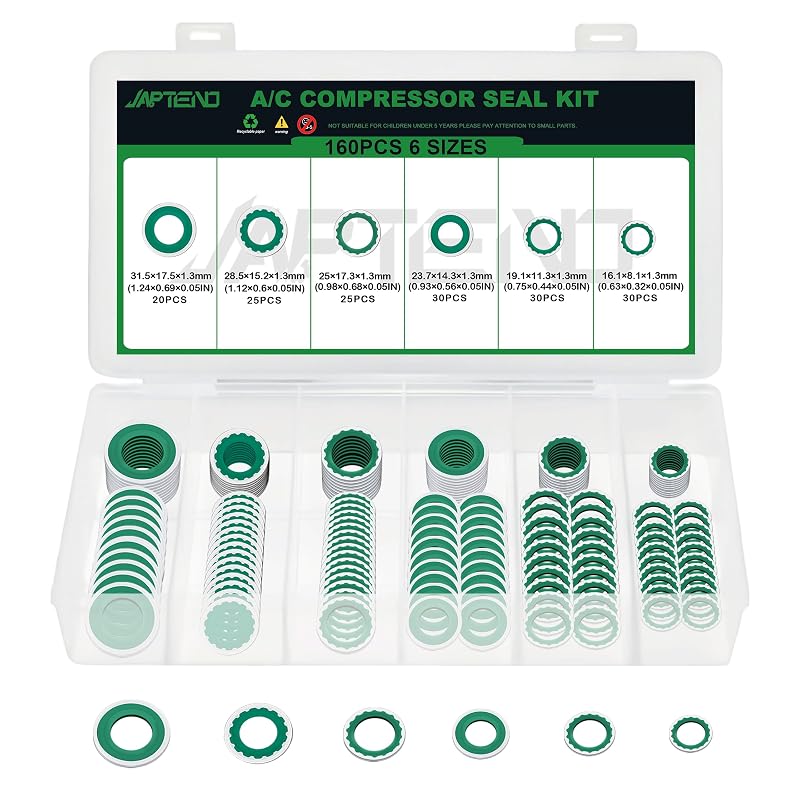 Kit de Arruelas de Vedação do Compressor de Ar-Condicionado Japtend – 160 unidades