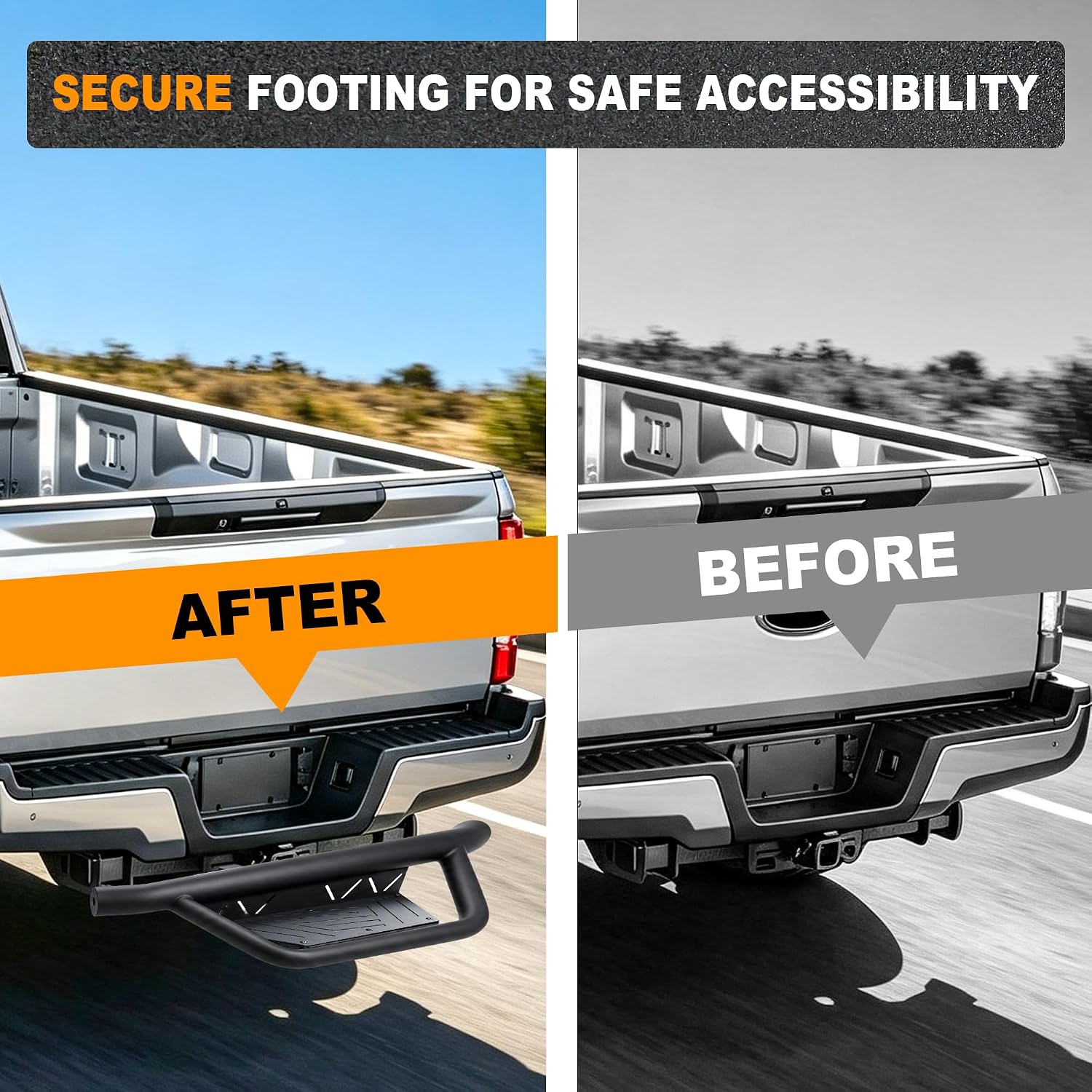 Tow Hitch Step for 2" Receiver Rear Bumper Guard