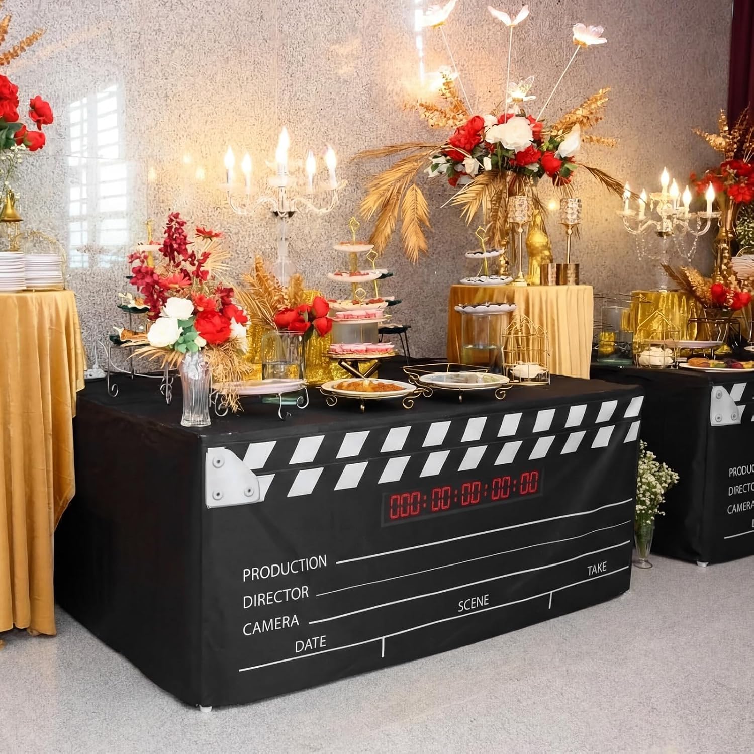 Movie Theme Party Decorations Supplies Movie Night Table Skirt