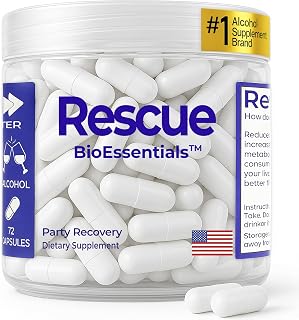 Rescue® Night Recovery - DHM Supplement & L-Cysteine - Supports Detoxification & Nutrient Replenishment - 900mg Dihydromyricetin - Liver Detox & Happy Mornings - Feel Better After Drinking