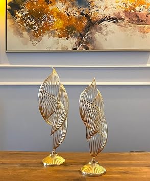 Modern Dekoratif Helezon Model Gold Kaplama Metal 2li Dekor Seti Ev Ofis D n Ni an Dekorasyonu Modeli