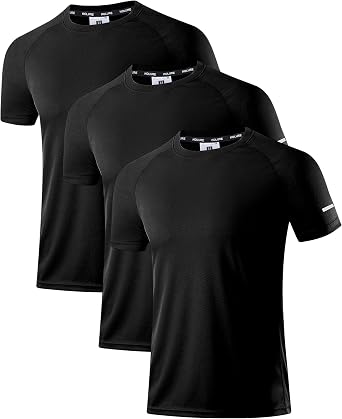 Holure Men's Quick-Dry Sportswear T-Shirts,1/3/4/5/6 Pack Breathable Moisture Wicking Gym Tops for Training & Workout,Short Sleeve Tees