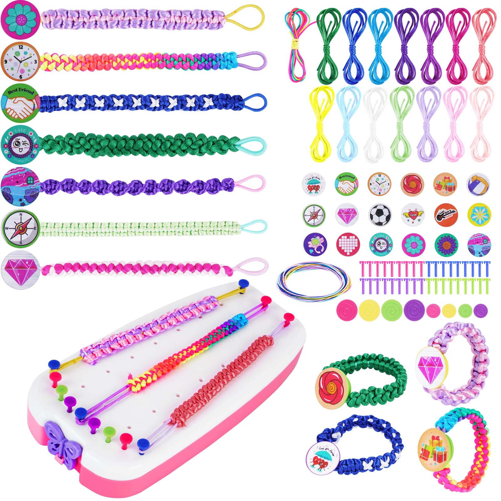 YIIFELL - Kit de pulsera de amistad para niñas de 6 a 12 años, kit creativo para niños, brasileño de juguete para 6 7 8 9 10 11 12 años regalo de cumpleaños