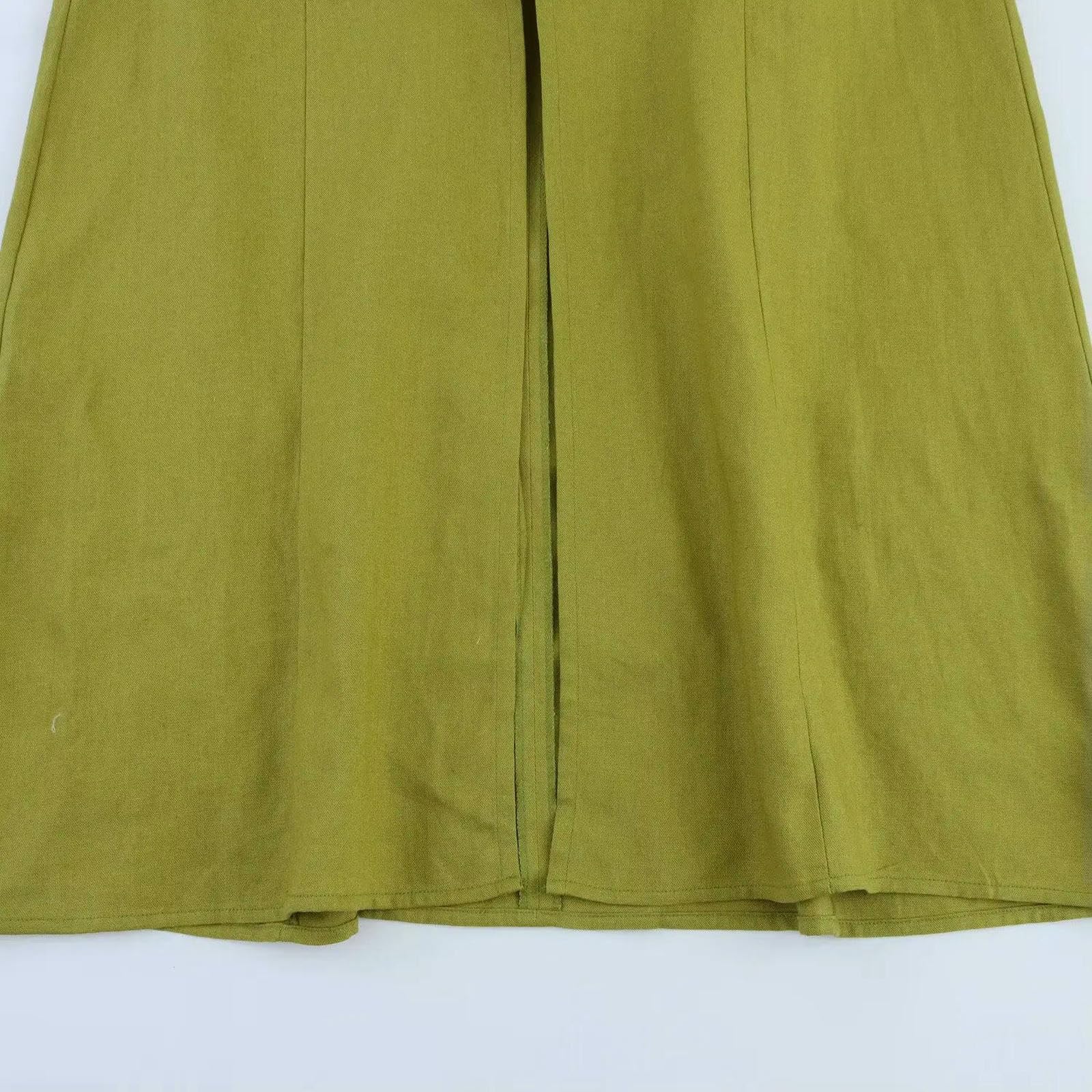CHENSHI Robe Femme Chic Et Elegant Longue en Ligne A-Line Square NOU sans Manches Larges Sling Maxi Robes D'été De Bouton Trajet D'été-Vert L'armée-s