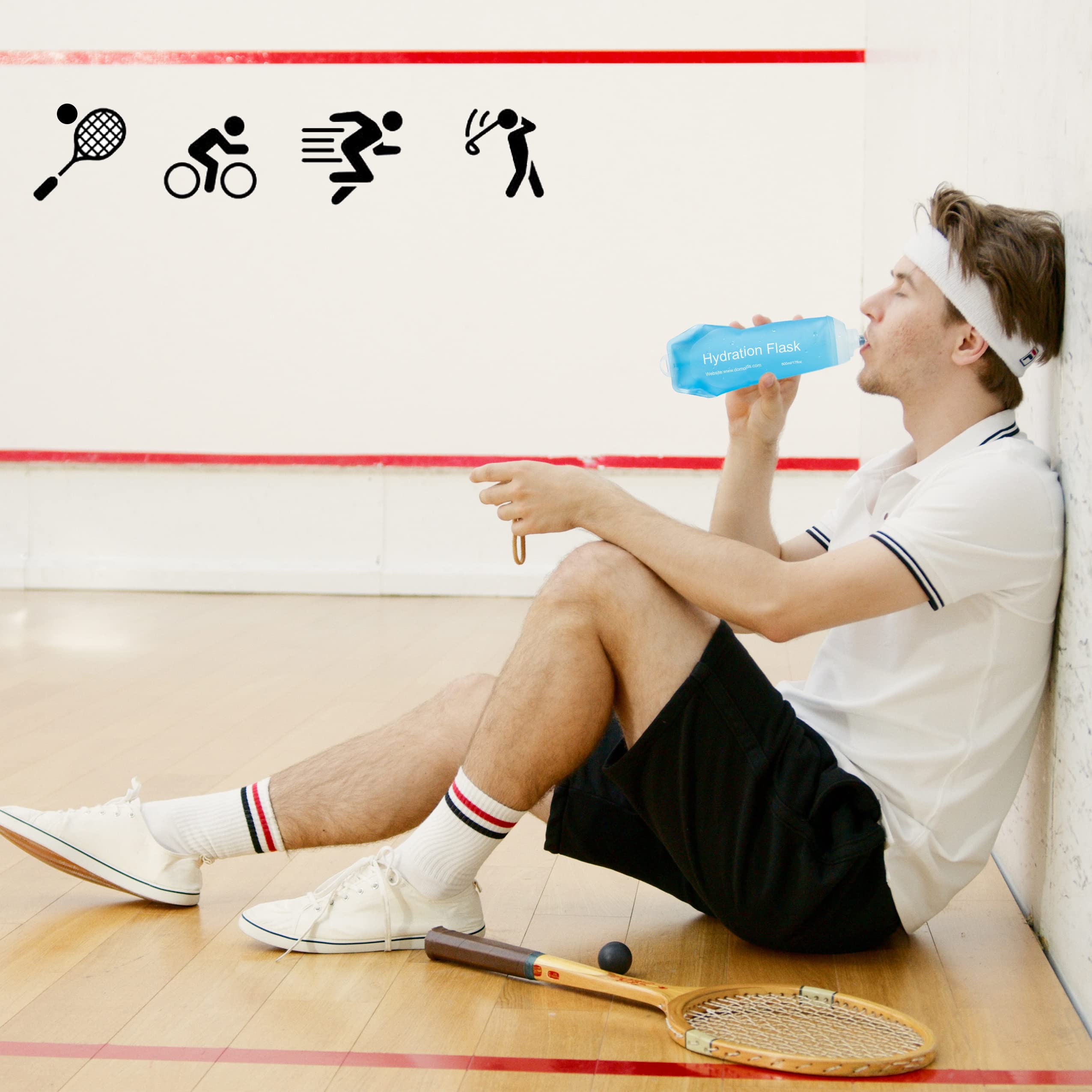 Lot De 2 Bouteilles D'eau Souples En TPU Pour Course à Pied, 500 Ml, Gourde D'hydratation Pliable Pour Le Cyclisme, La Randonnée, Le Camping, Le Jogging, L'extérieur