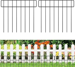 30Ft(L) X 13Inch(H) Animal Barrier, 21 Pack Decorative Garden Border, Rustproof Metal Fence Panels, No Dig Defense for Dogs, Rabbits, Outdoor Patio