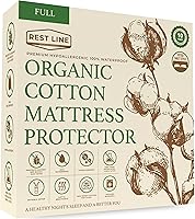 Vista 11 de Funda de colchón impermeable premium con cremallera, tamaño individual, de 39 x 75 pulgadas, 100% algodón, hipoalergénica, funda de colchón de seis