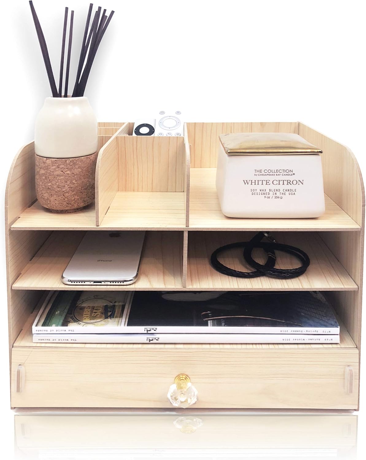 Organize Fun Desk Organizer with Drawer for Office