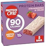 Protein One 90 Calorie Protein Bars, Strawberries and Cream, Keto Friendly, 5 Ct, 4.8 oz