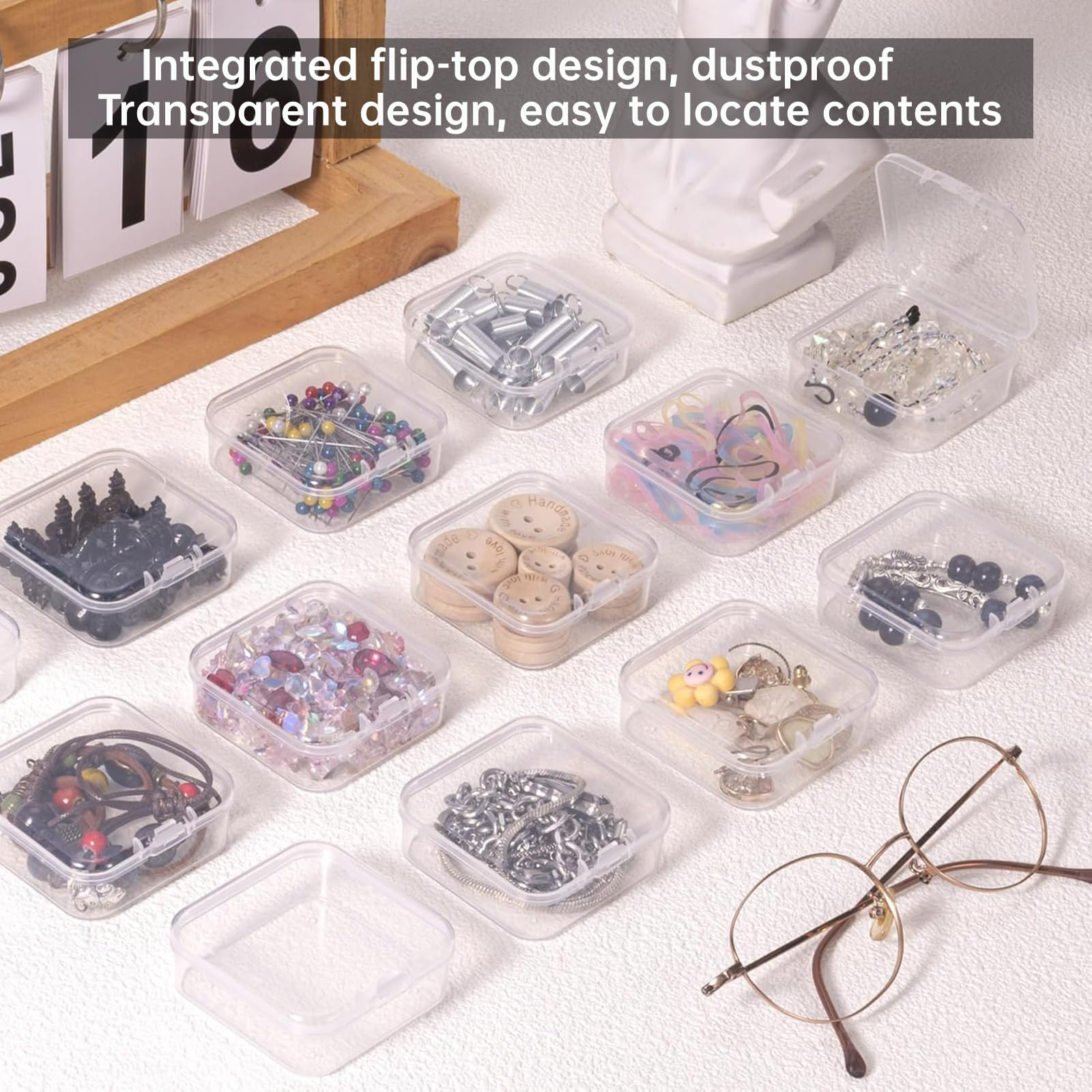Lot de 36 pochettes en plastique transparent A4 avec bouton de poche