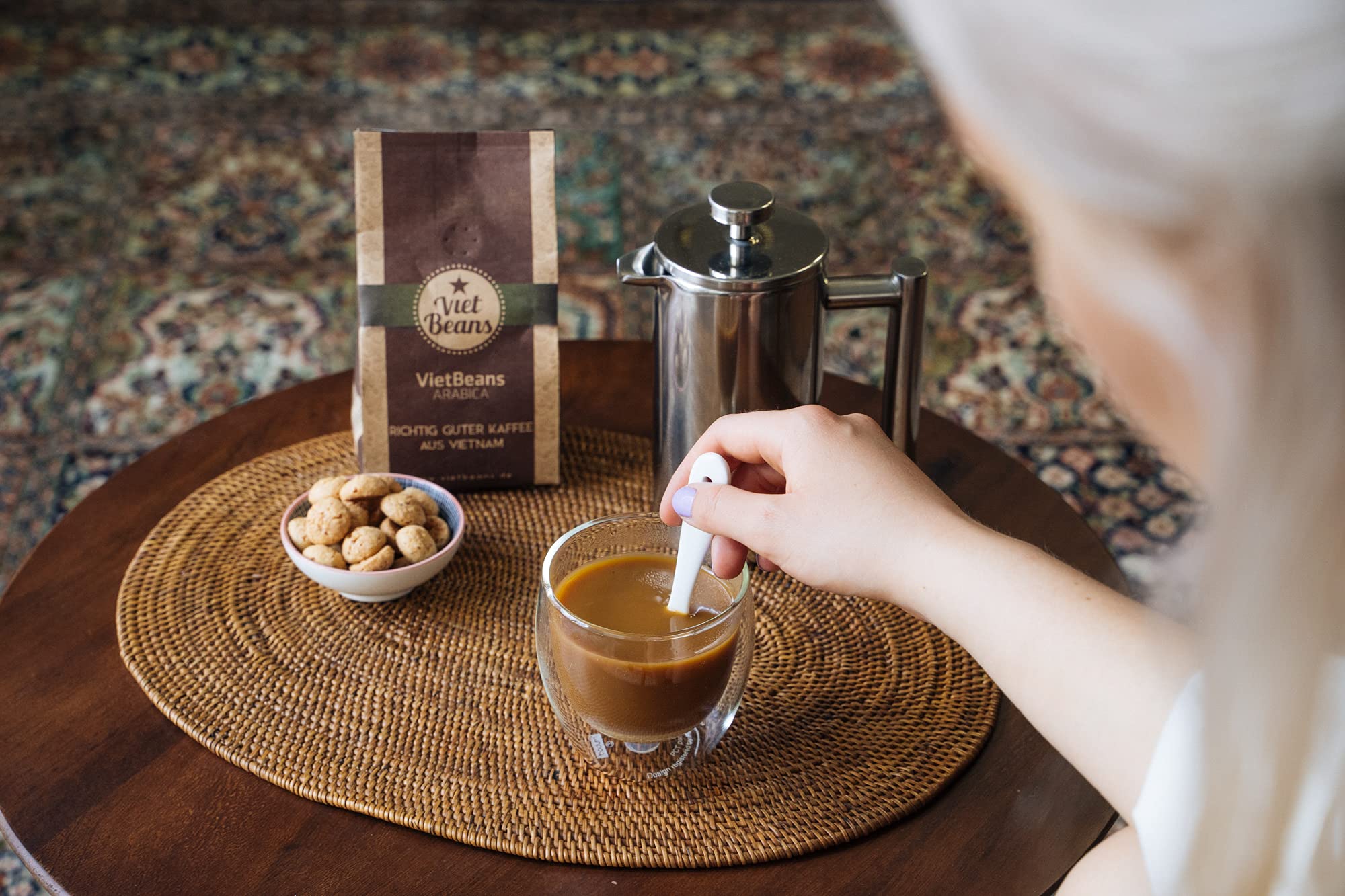Kaffee Geschenk für Kaffeeliebhaber - Kaffeesack Jute - Vier Sorten exotischer Kaffee im Jutesack -Geschenkidee - Geschenk für Kaffeetrinker - Probierset - Gemahlen