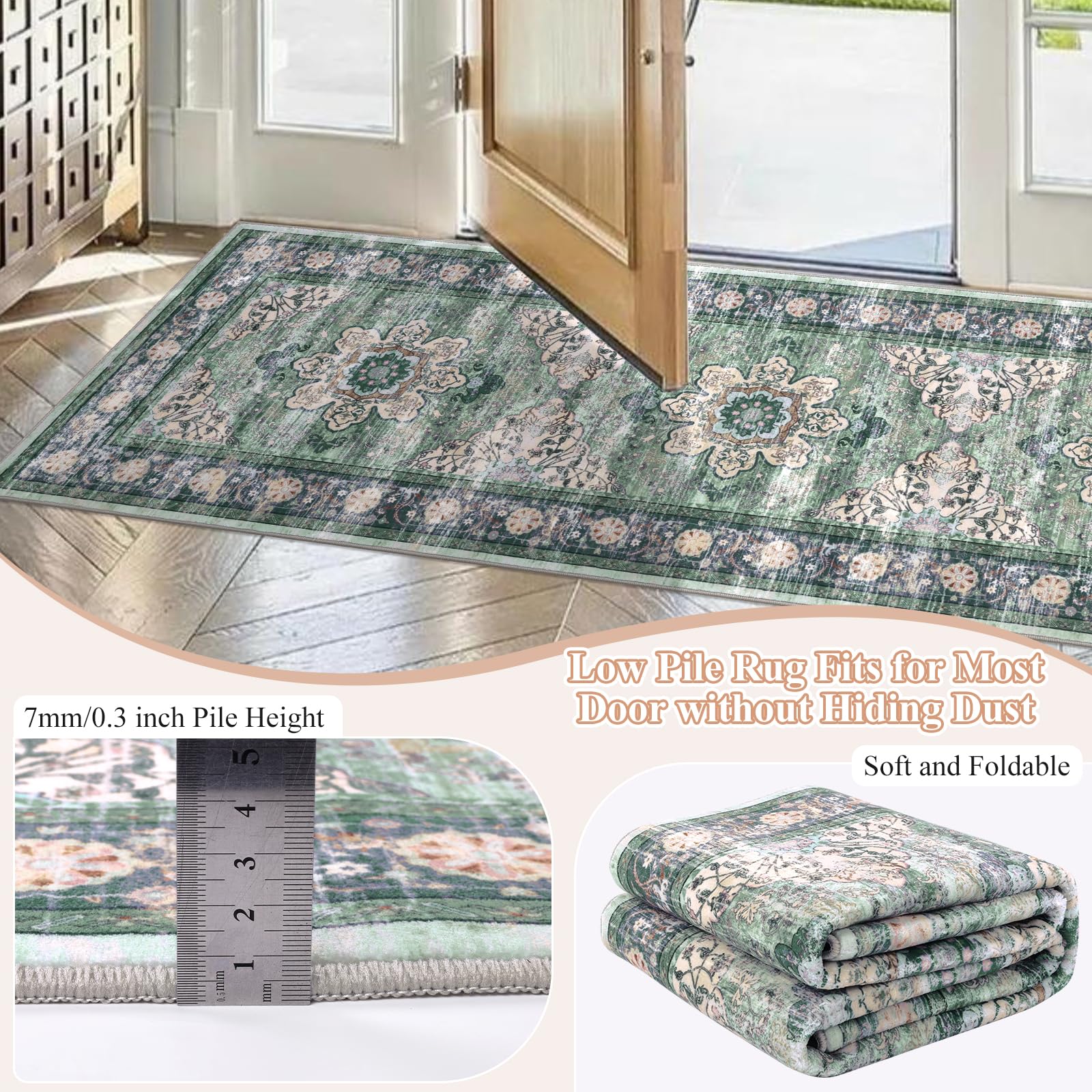 Amazon.com: Ileading Vintage Runner Rug for Hallway,Machine