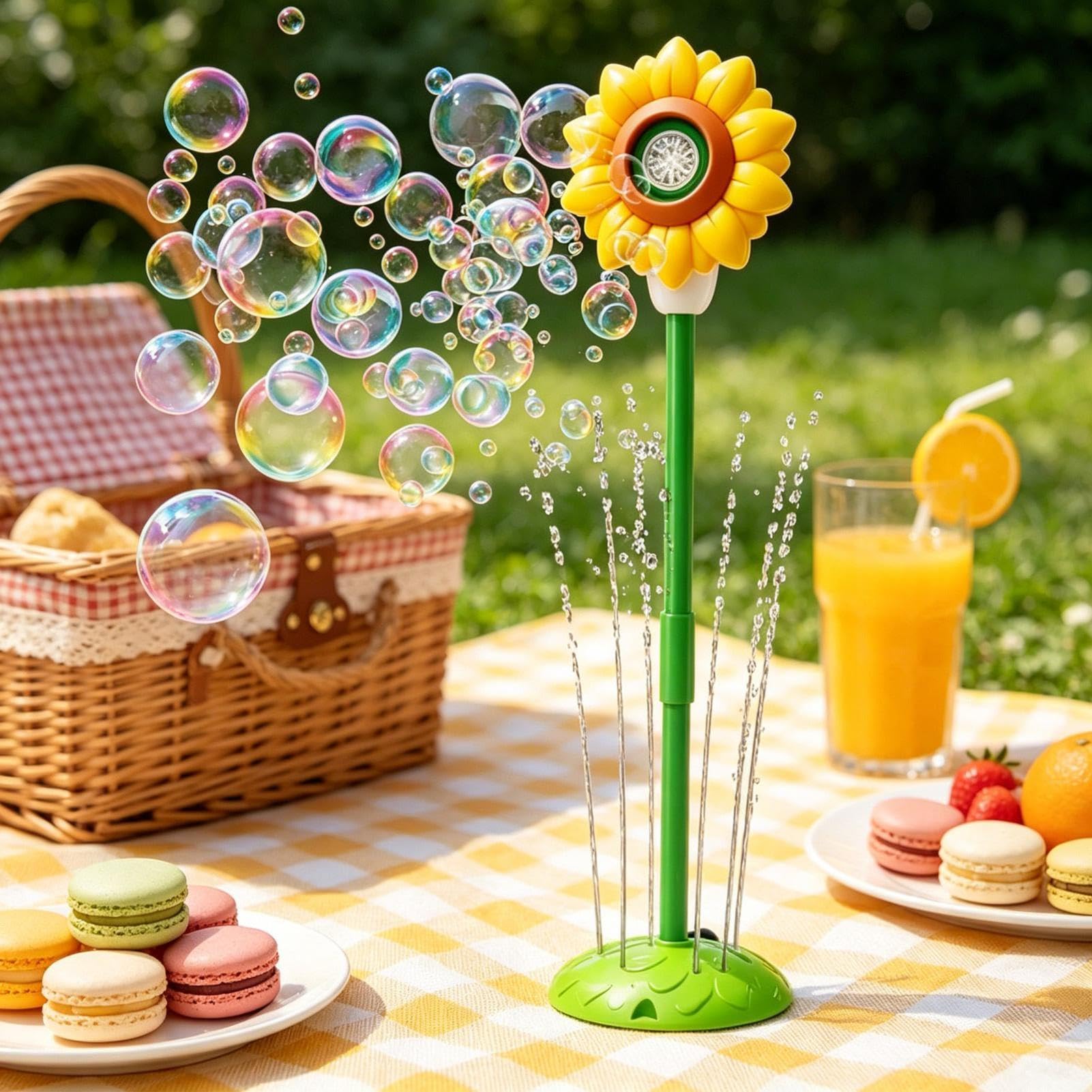 Máquina de Burbujas de Pie Soplador Exterior Farola Girasol con Juegos y