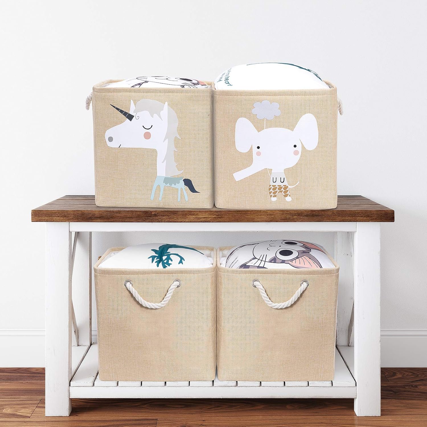 AXHOP Storage Boxes Toy Box, 4Pack Toy Storage for Kids, Toy Storage