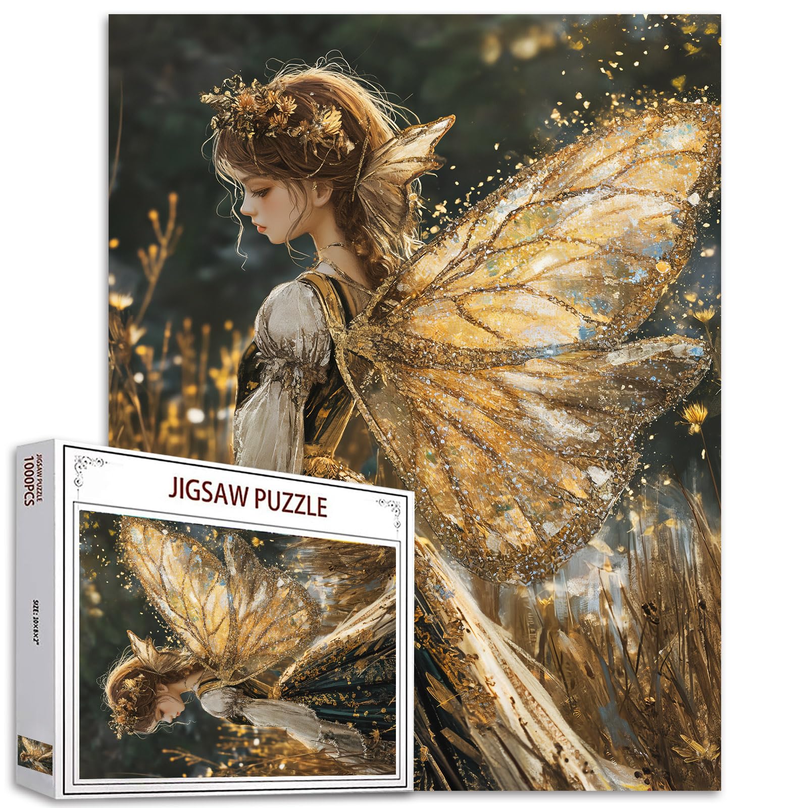 Tucocoo Puzzle de 1000 piezas para adultos, diosa del mar, pintura, rompecabezas, hadas abstractas, rompecabezas de 1000 piezas para desafiantes juegos de actividades familiares, océano, luz de luna — view 8