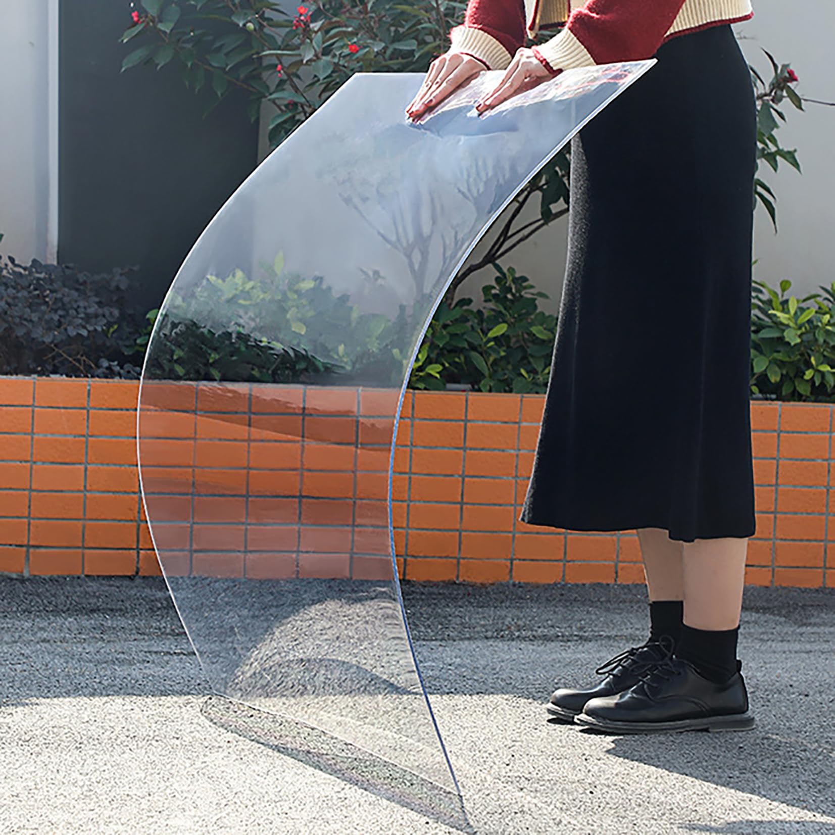 Polycarbonate Roofing Sheet,1.2mm pc Transparent Sheet,Rain-Proof UV Protection,Panel Easy to Bend & Cut,for Greenhouses, Sheds, Carports, Huts, Kennels or Garages Replacement Panels
