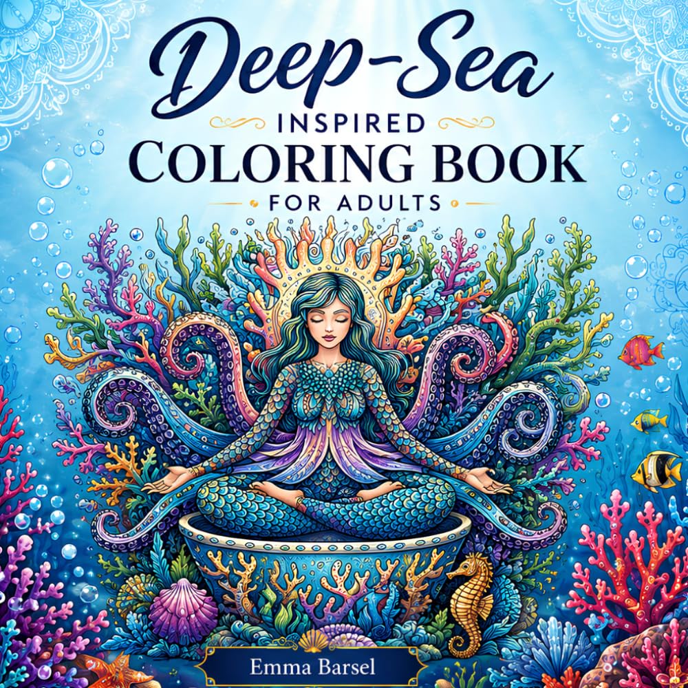 Deep-Sea Inspired Coloring Book for Adults: 50 Intricate Designs for Relaxation and Stress Relief (Intricate Coloring Book for Adults Series)