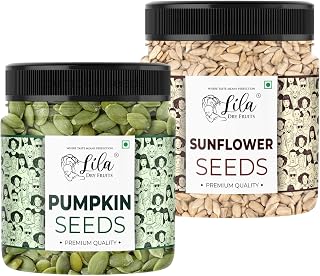 LDF Raw Pumpkin and Sunflower Seeds Combo 500g Each Pack of 2 | Protein Rich Healthy Snacks | High Fiber Superfood | Immun... Price In India