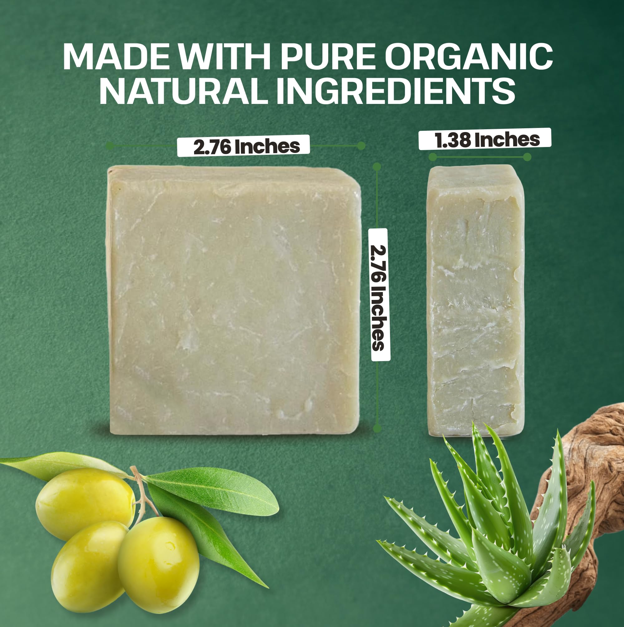 Dr.Ancient Aloe Vera Soap Bar, Organic Soap Bars Handcrafted the Traditional Way, Natural Chemical-Free, Vegan, Used for Face Wash, Body Wash, Hand Cleansing and Skin Care