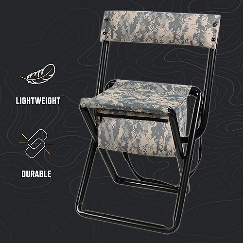 Miniatura 5 de Rothco Taburete plegable de lujo con bolsa, camuflaje de bosque