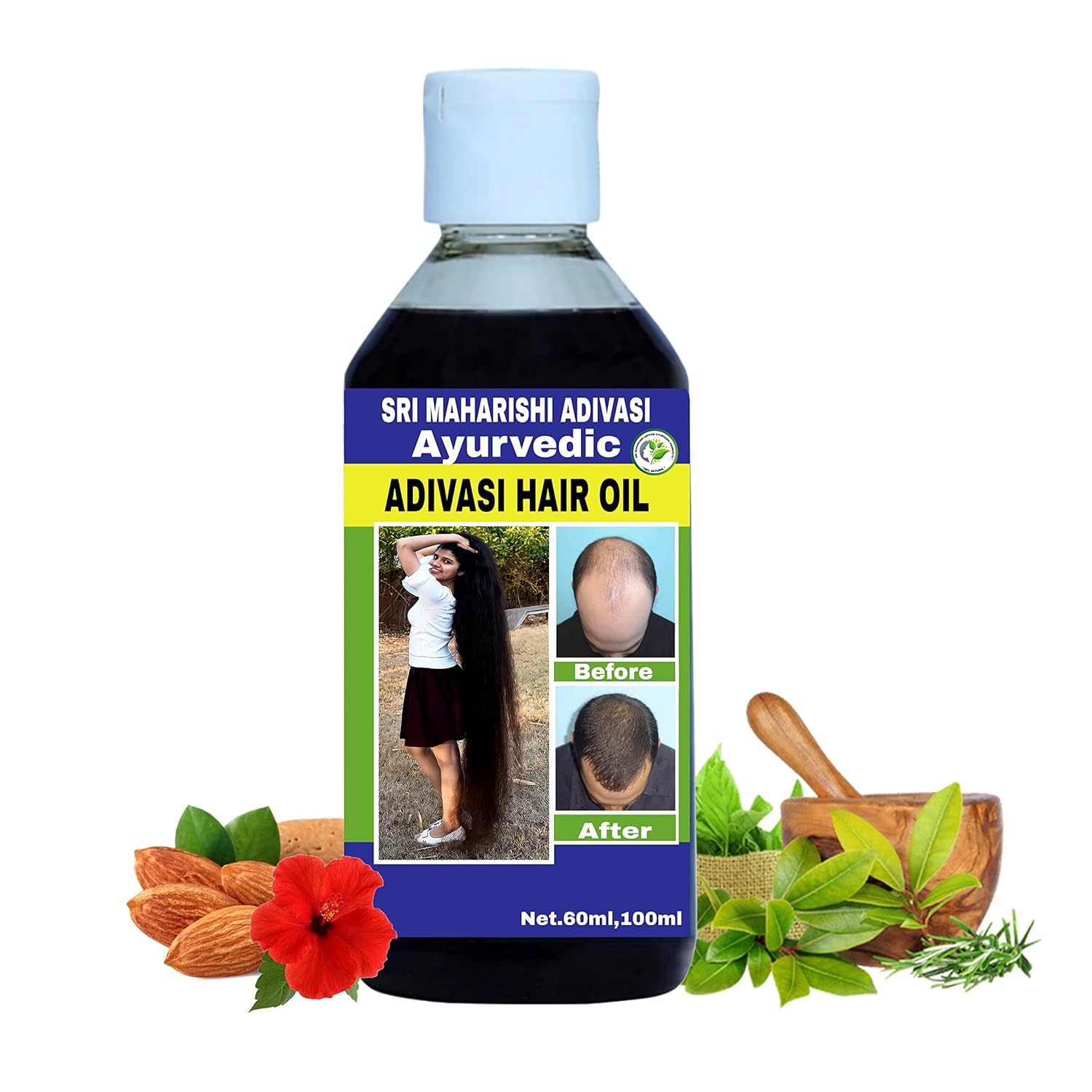 Buy SRI MAHARISHI ADIVASI AYURVEDIC HAIR OIL 100ML Online at Low Prices