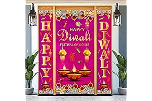 3-Pcs Diwali Porch Sign for Home Decoration