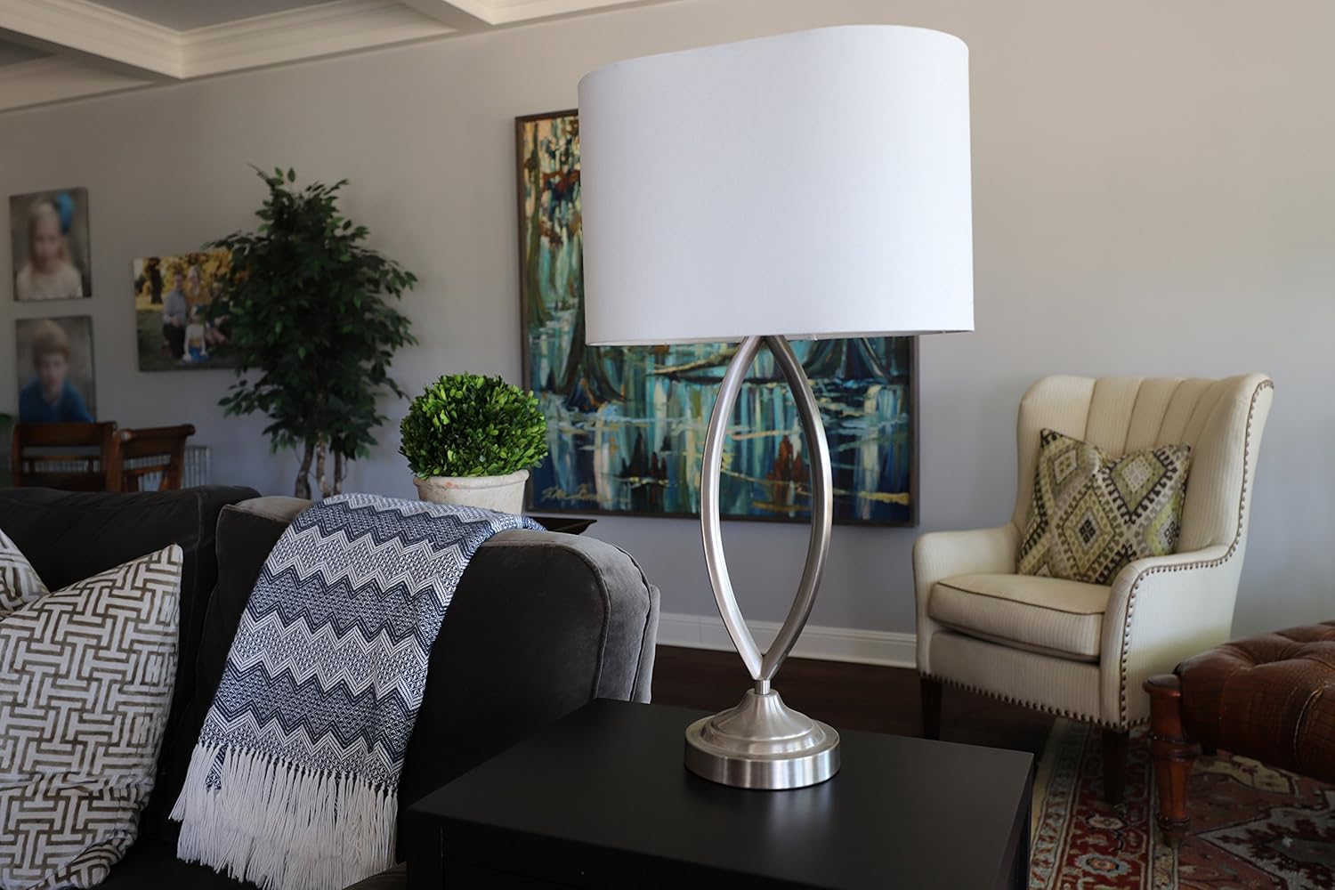 Chеареѕt 🛒 Décor Therapy TL14121 Brushed Steel Table Lamp