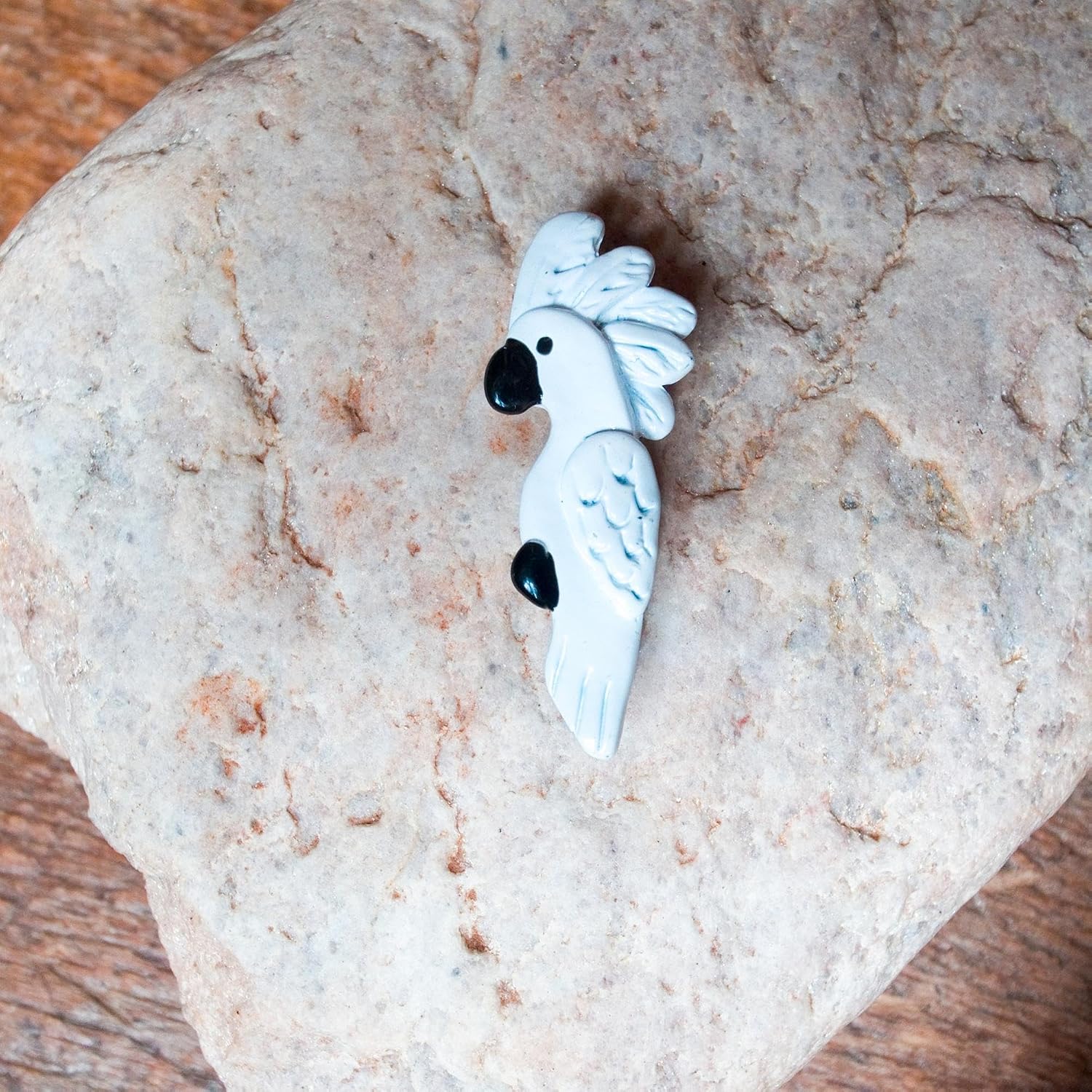 Enamel Cockatoo Pin by The Magic Zoo