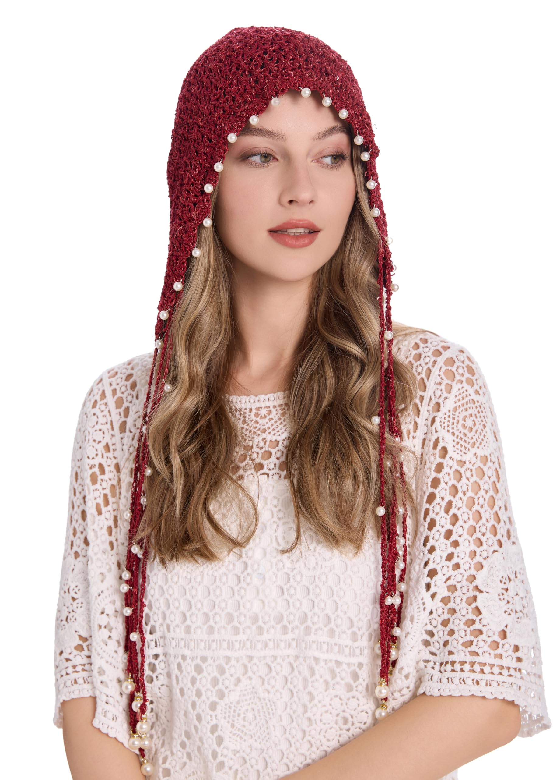 ZLYC Gorro de algodón para mujer con borla hecho a mano