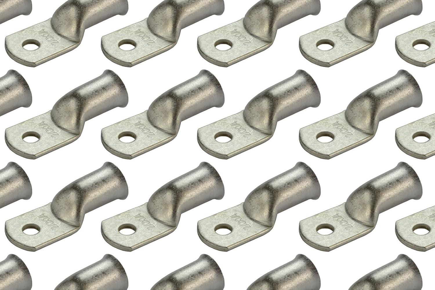 TEMCo Tinned Copper Battery Cable Ends 2/0 AWG (1/4" Hole) Marine Grade