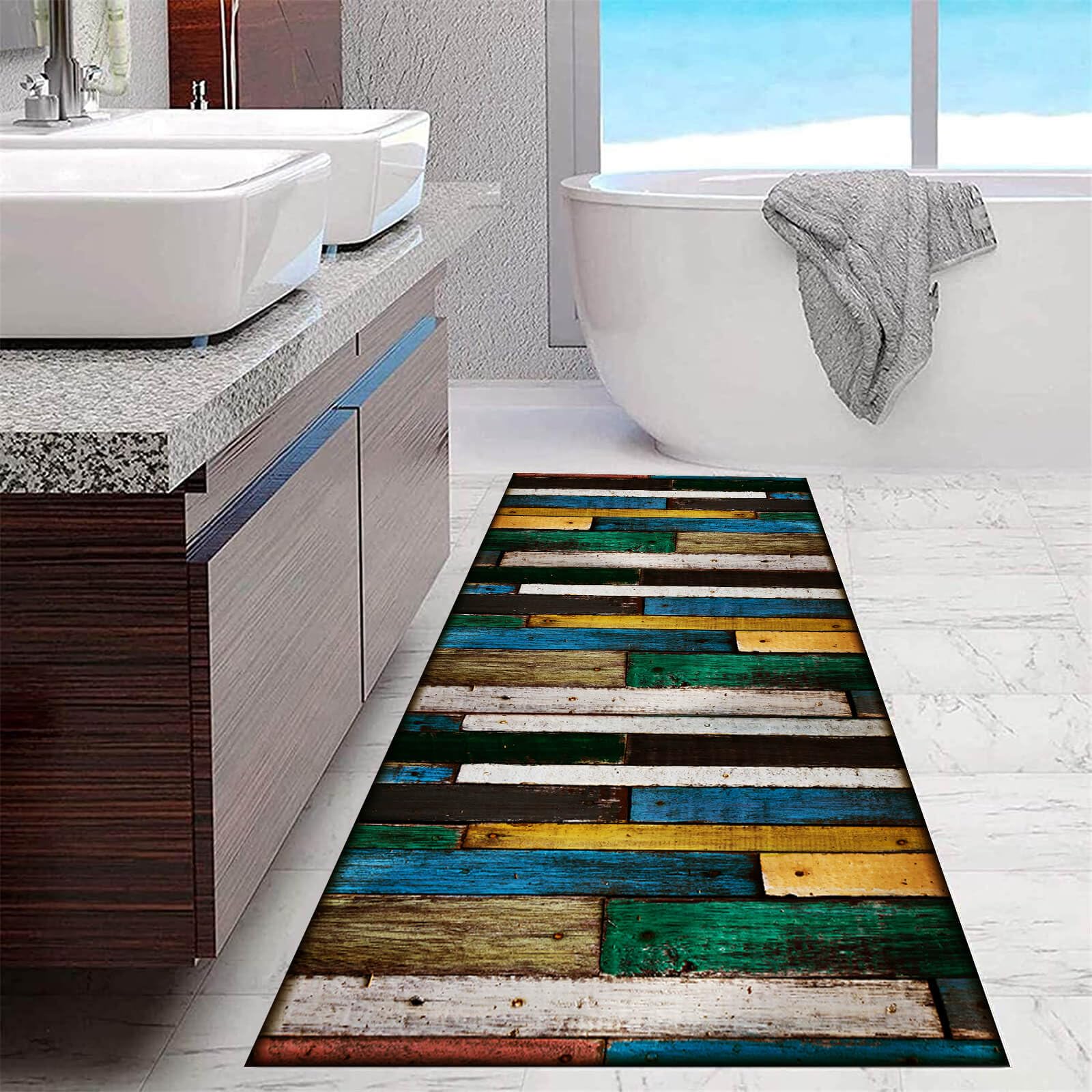 Siunwdiy Tapis Cuisine Devant Evier Antidérapant Et Lavable/Tapis