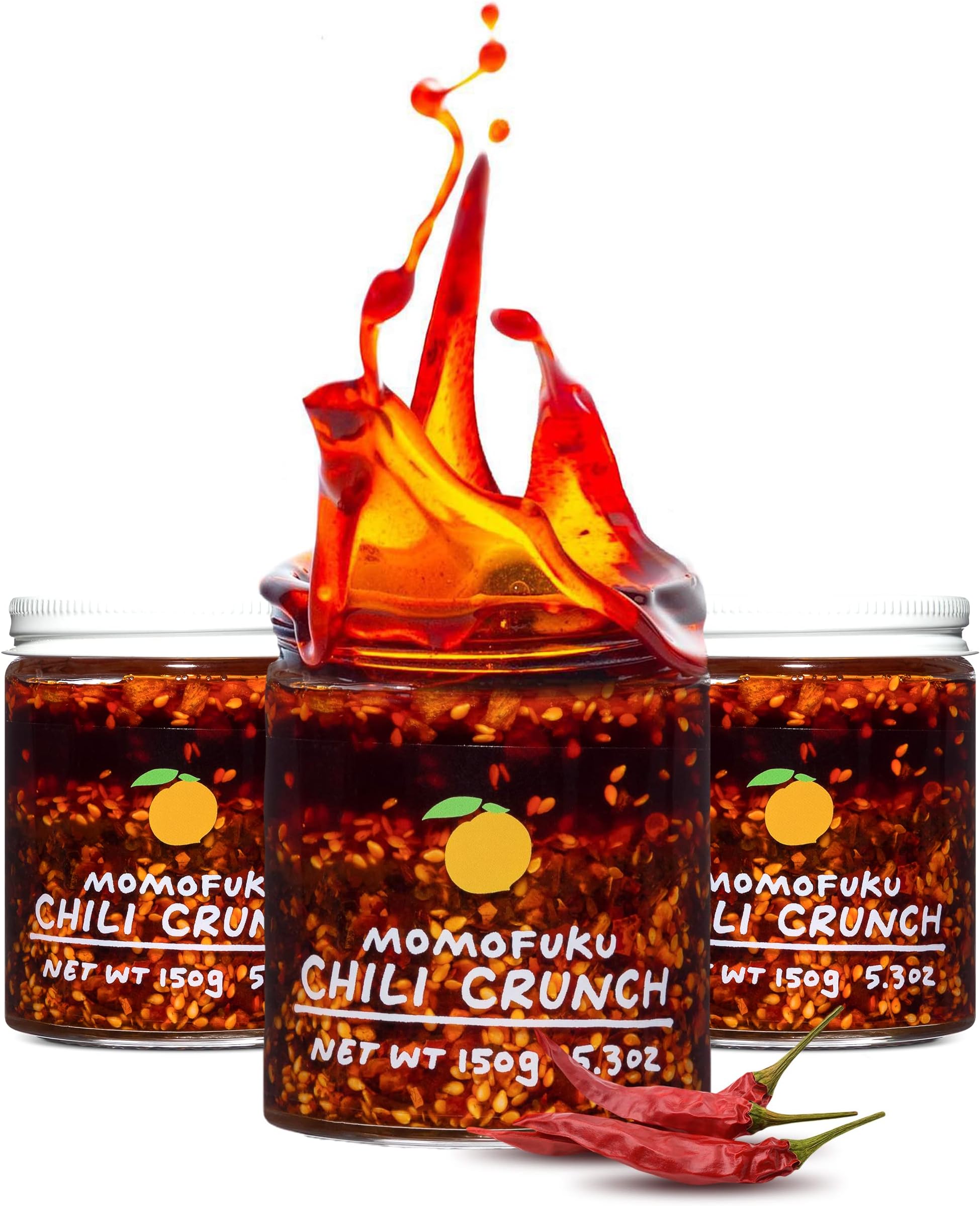 Momofuku Original Chili Crunch Multipack by David Chang, 5.5 Ounces Each, Chili Oil with Crunchy Garlic and Shallots, Spicy Chili Crisp for Cooking as Sauce or Topping, 3 Pack