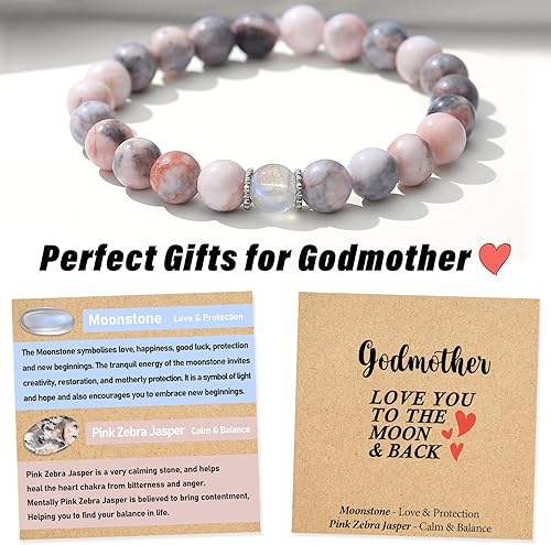 Vista 2 de Christmas Gifts for Mom/Auntie/Grandma/Sister-Love/Balance-Natural Crystal Bracelet with Meaning-Handmade Gifts