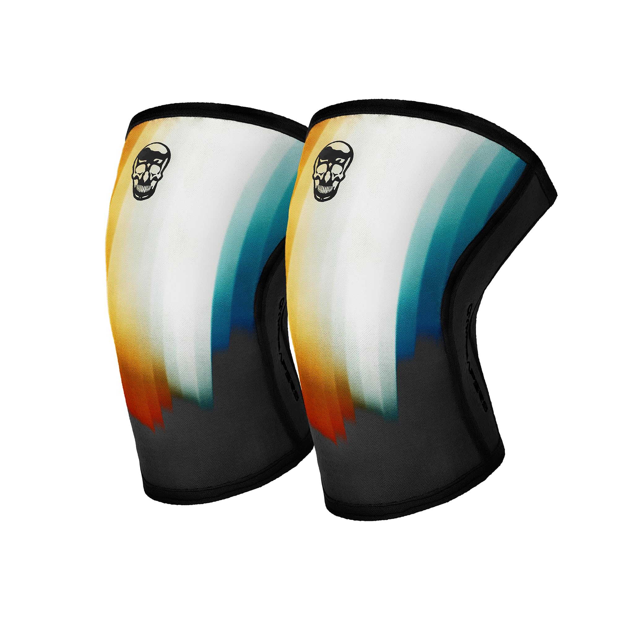 5MM Knee Sleeves for Weightlifting, Squats, Powerlifting, and Functional Training – Compression Knee Support for Men & Women – Joint Protection & Recovery – Pair (Solar Flare, Large)