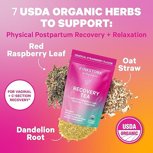 Miniatura 4 de Pink Stork Paquete posparto: recuperación posparto + apoyo hormonal, vitaminas posnatales para lactancia, estado de ánimo saludable + equilibrio