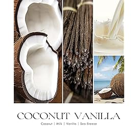 AOOVOO Coconut Vanilla Candles - 18 oz Scented Candles, Aromatherapy Candle, Soy Candle for Home Scented