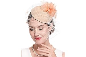 Fascinating Peach Fascinator Hat for Women